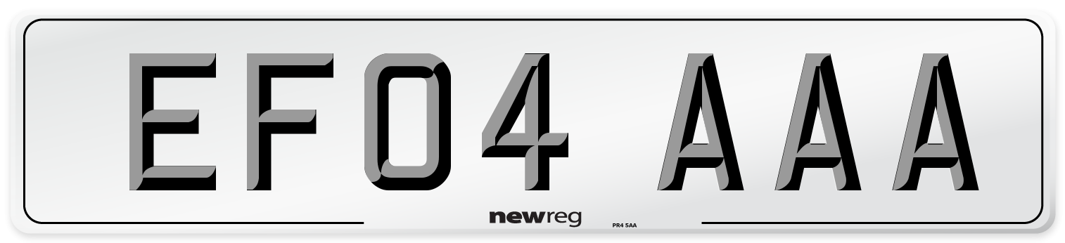 EF04 AAA Number Plate from New Reg